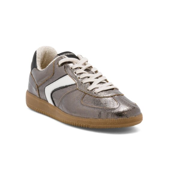FUN VERBENAS Lead Made In Spain Leather Metallic Sneakers - Picture 1 of 2